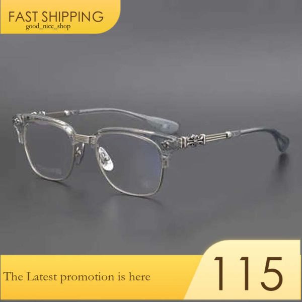 CH Cross Sonnenbrille Frames Designer Herz Männer Brille reine Titan -Goldbrillen Teller Myopie Chromes Frauen Brandchrom Sonnenbrille von 156