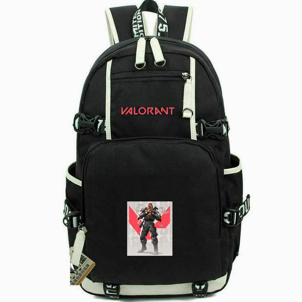 İhlal Backpack Valorant Daypack Yeni Okul Çantası Oyunu Packsack Baskı Rucksack Sıradan Okul Çantası Bilgisayar Günü Paketi