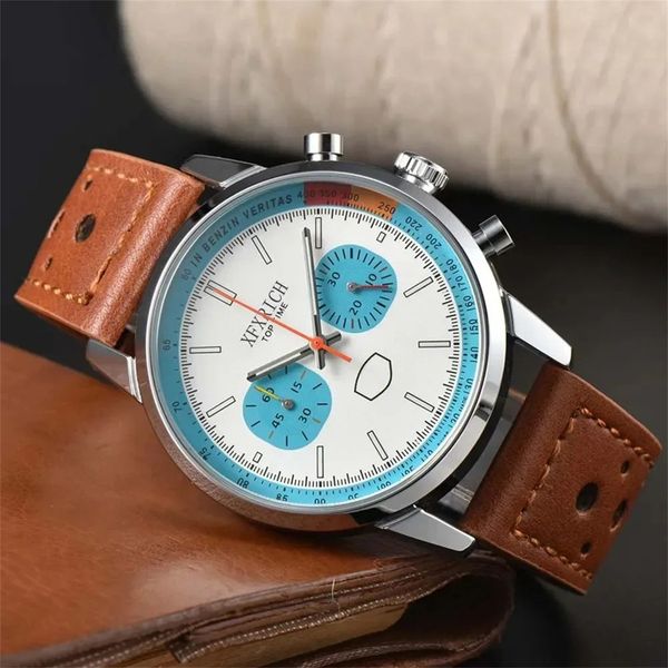 Designeruhren für Herren Top Time Deus Chronograph Breit Uhr 43 mm Quarz Multifunktional