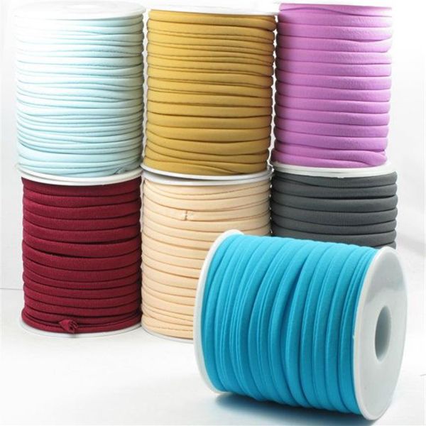 Multi colore 20m 1roll 5mm elastico nylon lycra corda morbida e corda spessa Nylon lycra Stringa adatta per la produzione di bracciali elasti232s