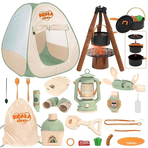 Kinder-Camping-Set, Outdoor-Explorer-Set, inklusive Insektenfänger, Pop-up-Zeltausrüstung, Weihnachts-Halloween-Geschenk 231220