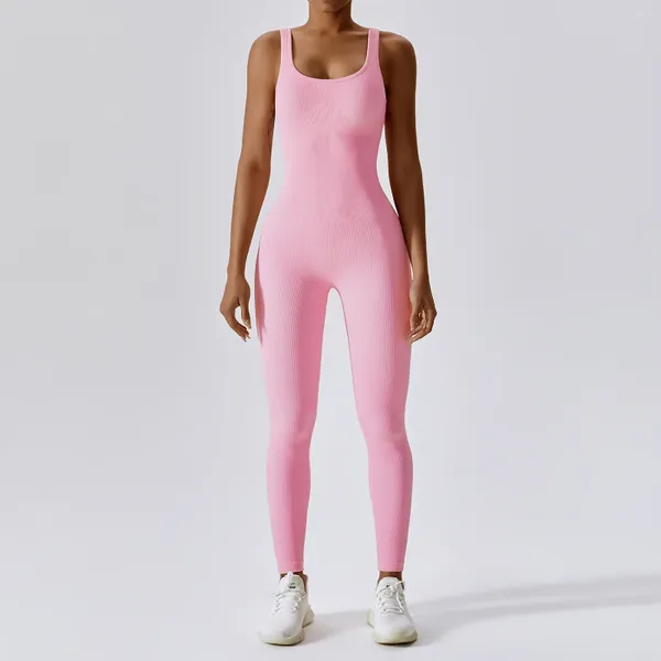 Yoga-Outfit SALSPOR Nahtloser Sport-Overall, einteiliger Anzug, Stretch-Sport-Body, nacktes Gefühl, Tanz-Fit, eng anliegend, für Damen, Activewear