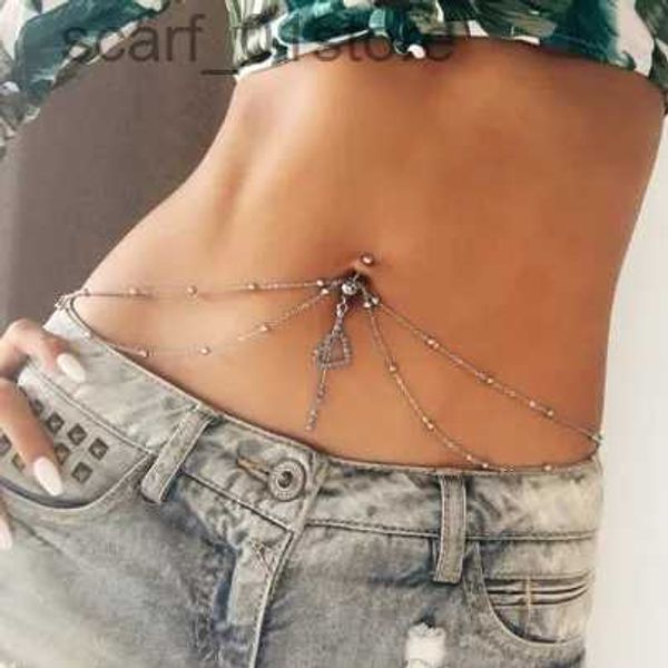 Cintos de corrente de cintura Bo Piercing jóias venda quente umbigo anel com corrente de cintura moda anel de barriga com corrente de barriga Bo jóiasL231221