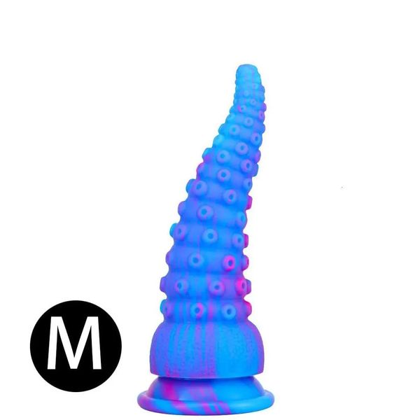 Itens Outros itens de beleza para saúde Vibradores / Dongs Sile Polvo Tentáculo Enorme Animal Colorf Monstro Próstata Mas Anal Butt Plug Toy para mulheres