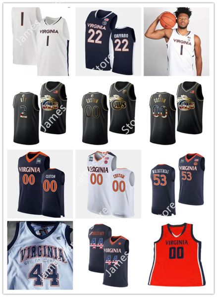 2022 NCAA Custom Uva Virginia Stitched College Basketball Jersey 10 Sam Hauser 0 Kihei Clark 4 Justin McKoy 13 Casey Morsell 23 Kody Stattma