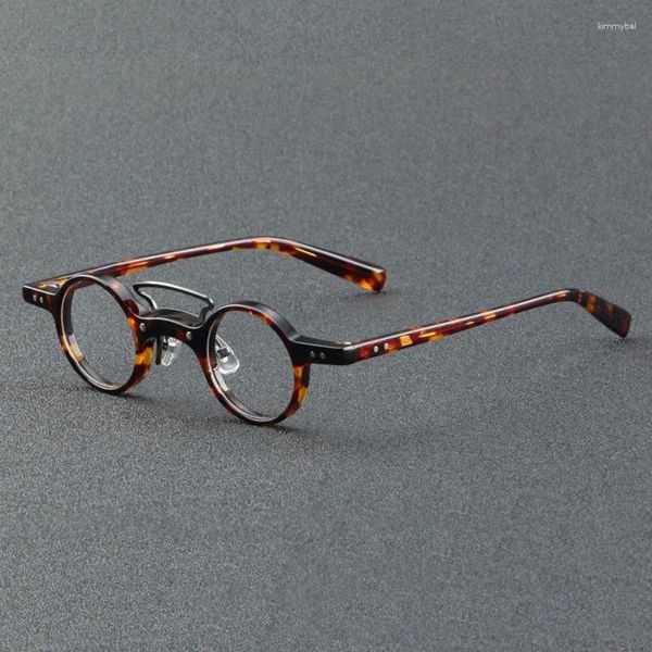 Montature per occhiali da sole Designer di nicchia Occhiali da personalità con montatura rotonda retrò Occhiali da vista per uomo e donna, moda letteraria, occhiali da vista