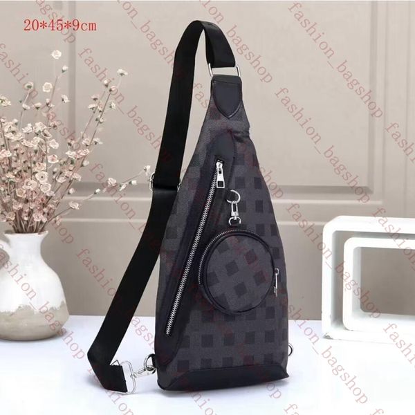 Avenue Sling Bag Designer Bolsa de peito Bolsas de ombro de couro Bolsa Bolsa Ajuste Ajuste Cruz Body Body Cartê Bobos Bolsa Bolsa Homens Mulheres Bumbag Pacote de peito