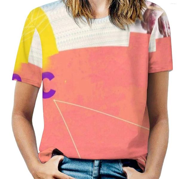 Camicie da donna ovunque andrai a stampa moda femminile femminile t-shirt harajuku rotonde a manica corta top tees moderno astratto