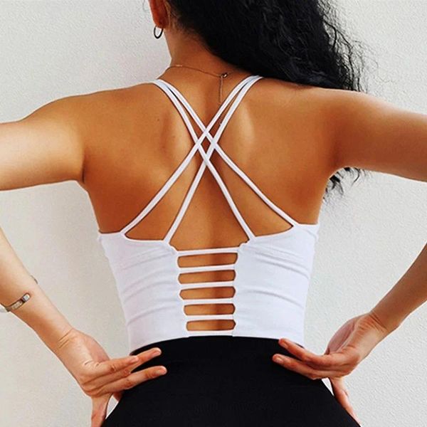 Yoga Outfit Cloud Hide Beauty Back Sport-BH Damen Crop Top Home Fitness Workout Unterwäsche Tanzweste SEXY Damen Laufen Fahrradshirt