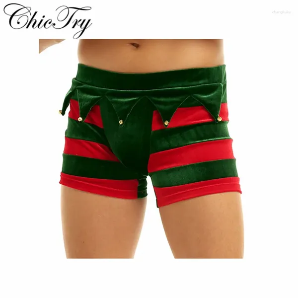 Cuecas moda presente de natal roupa interior masculina boxers sexy shorts calcinha apertado menino masculino boxer homens natal dos homens