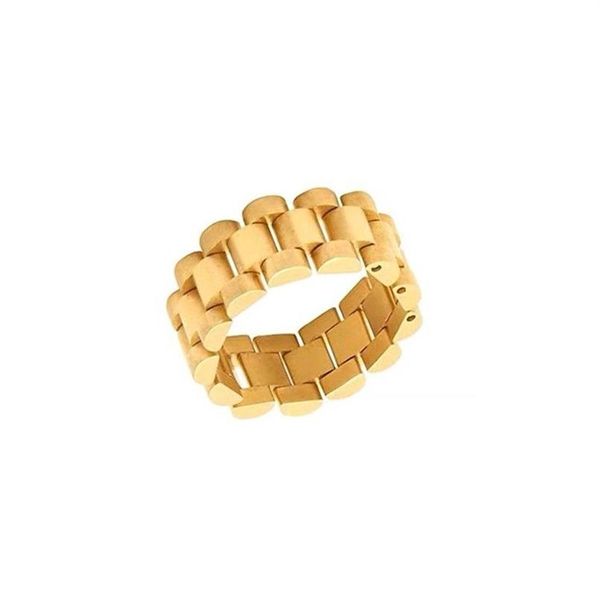 Titaniumstahlkette HipHop Gold Watch mit Ring207U
