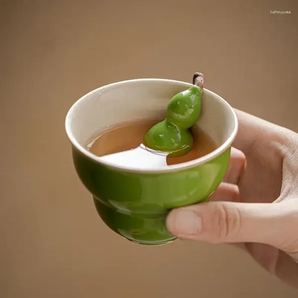 Çay Bardağı Seramik El Yapımı Yaratıcı Çay Yuvası Yüksek Görünüm Seviye Ev Mutfak Takım Kabağı Fulu Kupası Basitlik Yüksek Derece Master