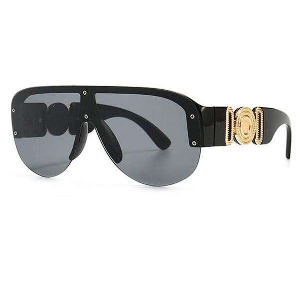 Óculos de sol piloto de luxo feminino design de moda design de grandes dimensões moldura de sol para homens 2021 top liso top stons vintage glasses275r