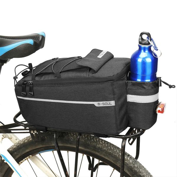 Bicicleta 13l saco traseiro cesta à prova dwaterproof água pannier tronco sacos de volta rack assento traseiro ciclismo bagagem bolsa ombro 231220