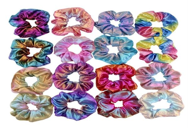 Women Fashion Metallic Laser Capelli Elastico Scrunchies Porta della coda di cavallo Girl Band Cash Picch Rope Anelli 50PCS9807145