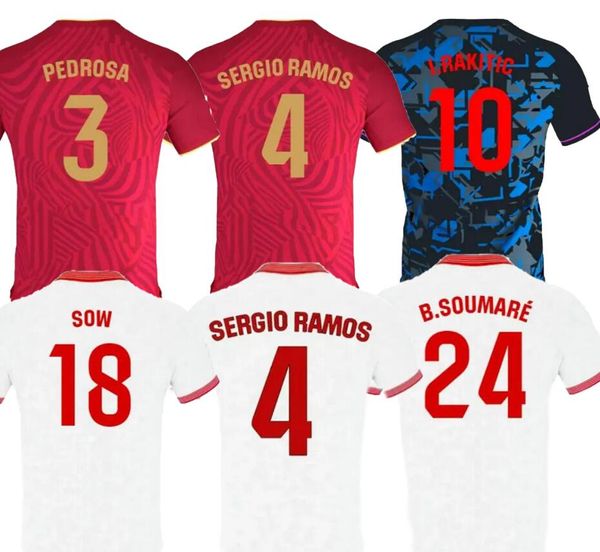 23-24 10 I.Rakitic 9 Tecatito 8 J O R D A N Casa Home Personalizada Tailandesa Jerseys de futebol