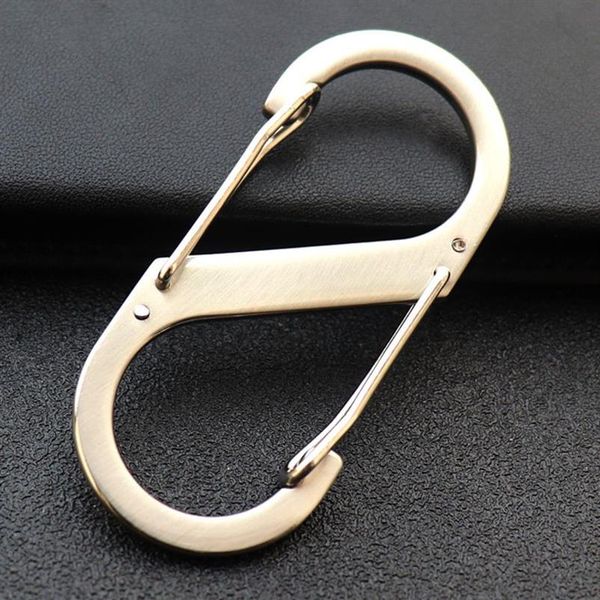 Auto -Styling tragbares Edelstahl größerer S -Schnalle 8 Typ Keychain CLASPS CLIPS CAR KEYCHAIN ​​Auto Innenarchitektur 235f