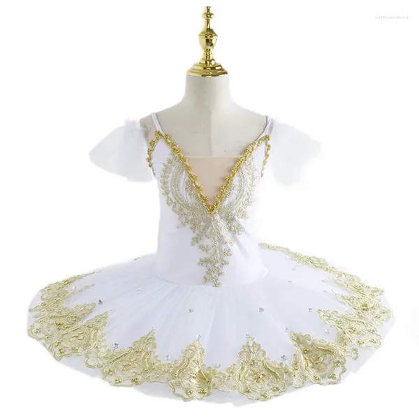 Сценическая одежда для взрослых и детей, профессиональная балетная пачка с цветочным узором для девочек, платье балерины, праздничная одежда, детский танцевальный костюм «Лебединое озеро» для женщин