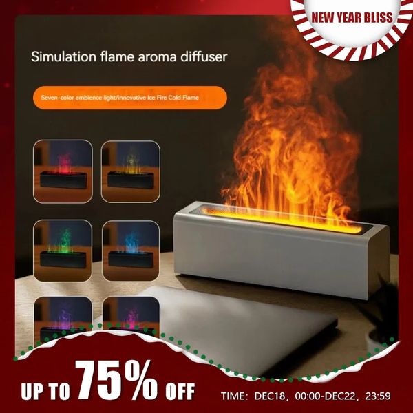 Bunte Simulation Flame Diffusor USB -Stecker in Duftbüro Home Bestrahlung 231221