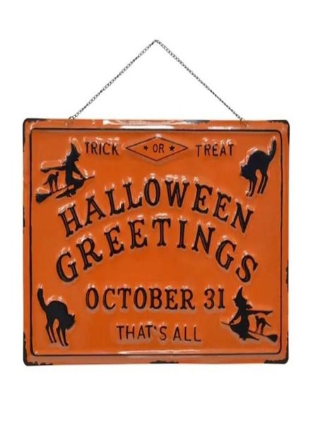 Saluti di Halloween in stile cool metallo stagno decorazioni bar per pub casa vintage retrò poster q07232466885