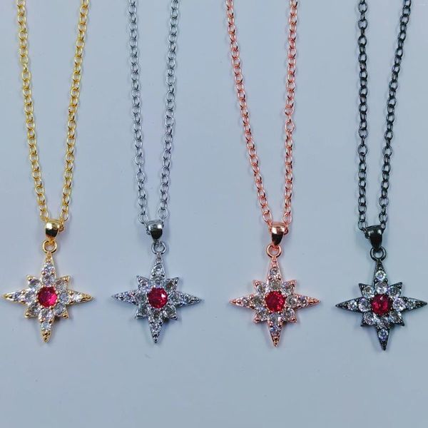 Ciondoli Taylor Star Same Mizi Collana a sei punte Rubino Zaffiro Diamante principale Viene fornito con confezione originale