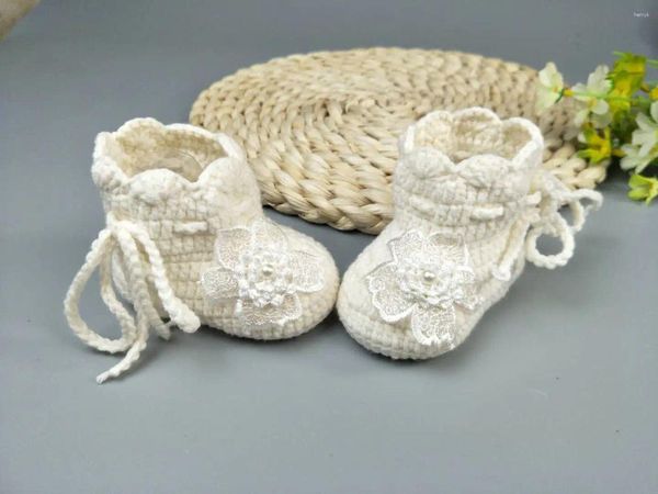 First Walkers handgestrickte Baby-Wollschuhe Born Indoor Handmade Lovely Floor Footwear