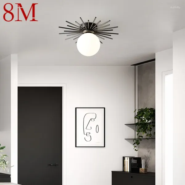 Luzes de teto 8m contemporânea luz de bronze nórdico simples criativo cobre luminárias casa para escadas decoração do corredor