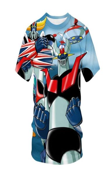 Men039s Tshirts Anime Movie Robot Mazinger Z 3D Stampa Tshirt Street Clothing Men Womenl Fashion Boy Girl Tops Children8219177