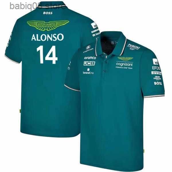 Tifosi Top bambini T-shirt da uomo T-shirt Aston Martin Jersey AMF1 2023 T-shirt ufficiale da uomo Fernando Alonso Formula 1 Racing Suit F1 Camicia MOTO Motorcyc Tees 0228H23