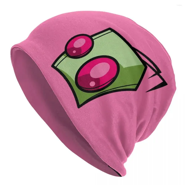 Berets Casual Cute Invader Zim Bonnet Chapéu de Malha Acessórios Inverno Quente e Gir Skullies Gorros para Homens