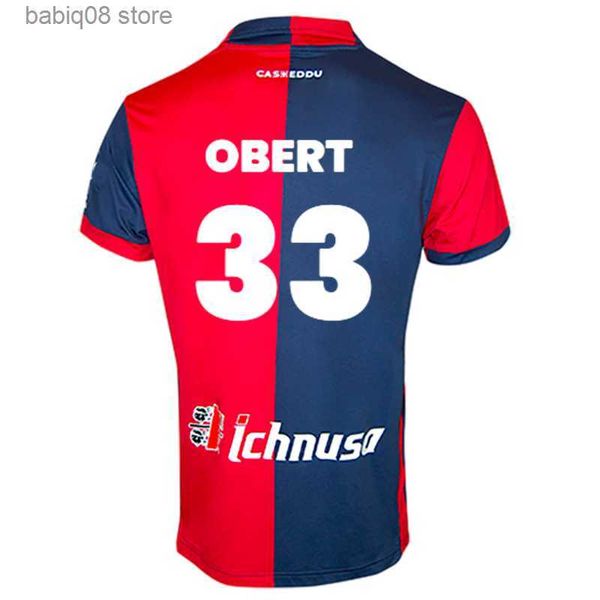 Fans Tops Tees 2023 24 Cagliari Calcio Obert Mens Soccer Trikots Sonderausgabe Nandez Viola Lapadula Zappa Home Away 3. Football Shirt Short Sleeve Uniformen