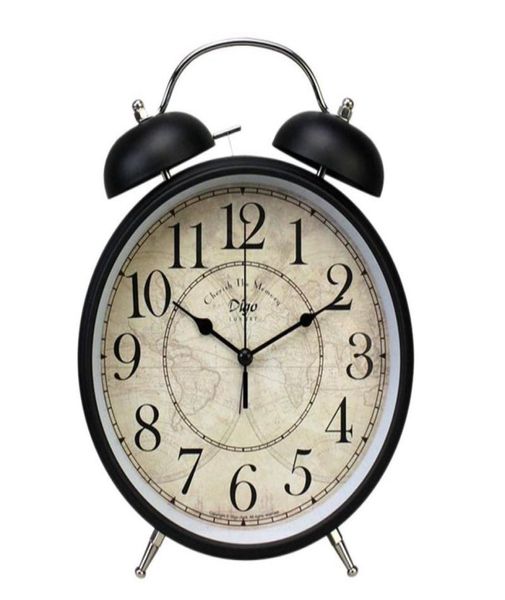 Другие аксессуары для часов Digo Ретро-будильник 8-дюймовый аккумулятор Кварцевый металлический прикроватный столик Цифровой декор Стол для дома Спальня Ki8385908