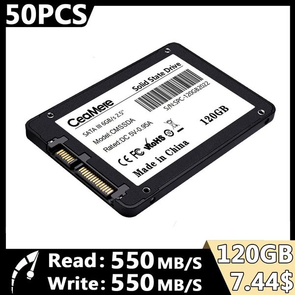 Preço baixo 50 peça SSD 120GB 128GB 240GB 256GB Estado sólido Drive 512 GB 480GB 256GB 1TB Laptop Externo disco rígido interno 231220