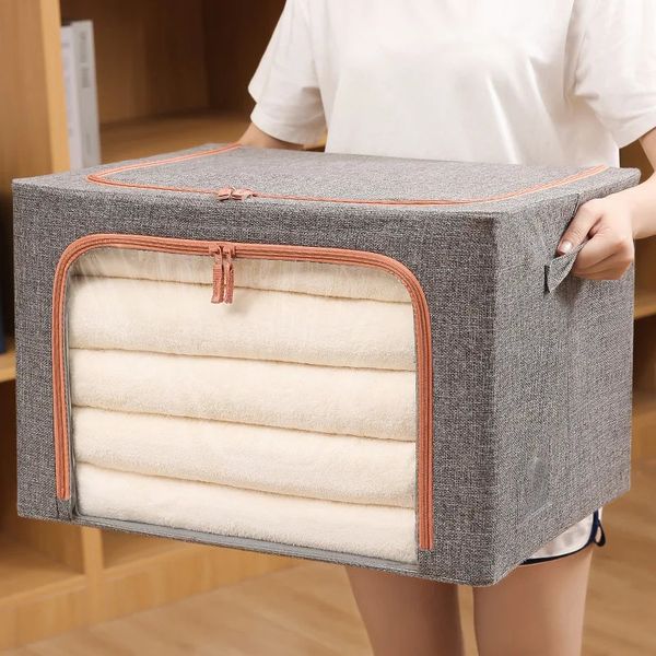 Организаторы складного хранилища одеяла одеяло для одеяла коробка для шкафа в шкафу. 231221