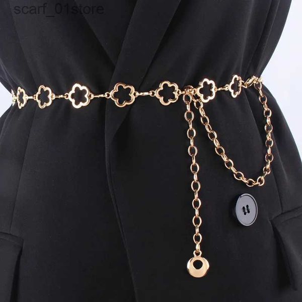 Cintura corrente cintos de metal blets para mulheres simples vintage prata ouro hip hop designer moda cintura corrente decoração vestido senhoras feminino strl231221