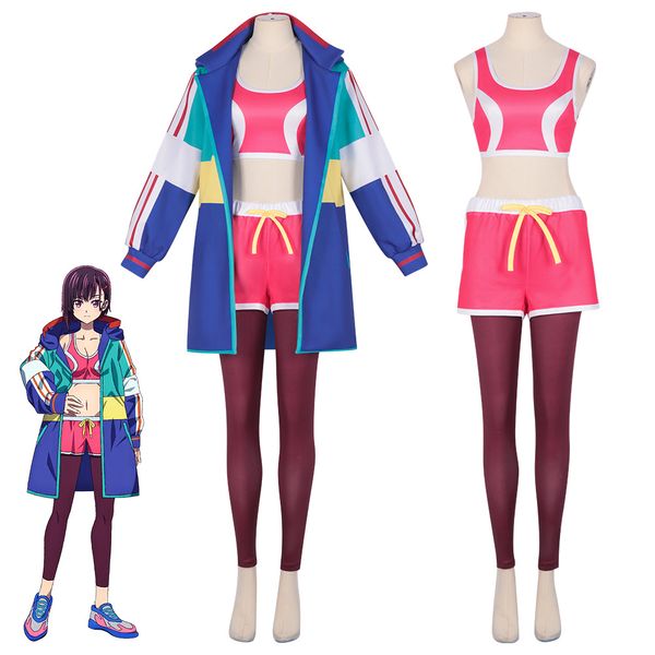 Zom Anime 100 Winket List of the Dead Shizuka Mikazuki Costume Jacket Pink Shorts Pantyhose Uniforms Female Uniforms Suit Halloween Party Costume