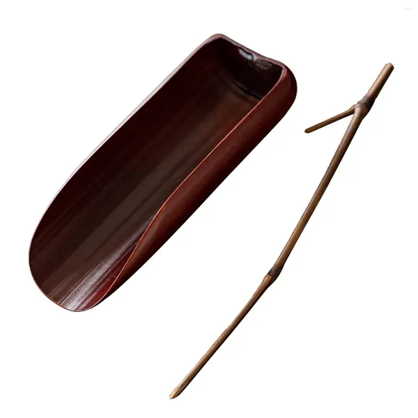 Conjuntos de chá 2 peças Conjunto de chá de bambu artesanal fazendo ferramentas leves multiuso prático estilo chinês para sala de escritório