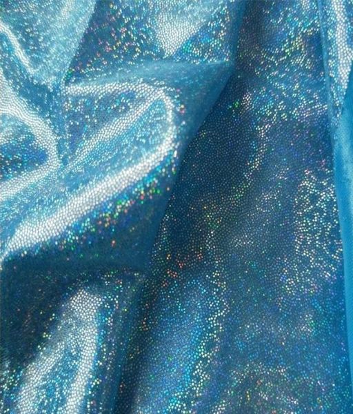 In tessuto glitter in poliestere in poliestere iridescent bronzing in maglia per weddingbackdropdecorblackwhitebluepinby the meter2549753