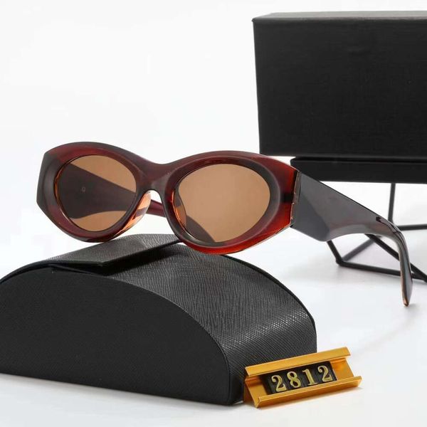 occhiali da sole all'estero con cornici per uomini donne occhiali da sole da sole da sole classici vetri di moda da viaggio 2812