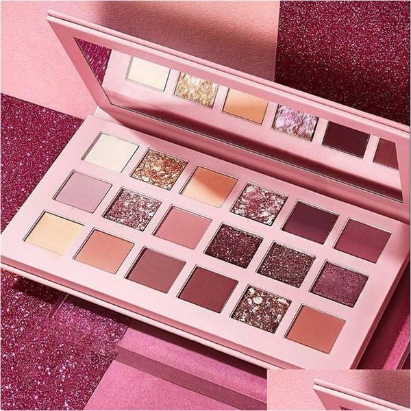 Lidschatten Pearlescent 18 Farbe Lidschatten Paletten Wüste Rosenscheibe Marmor Make -up Teller Drop Entbindung Gesundheit Schönheit Augen Dhlbs