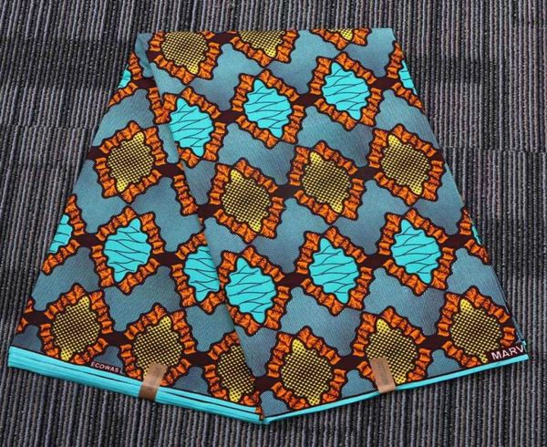 Ankara African 100 Polyester Wax 3D Flower Stampe tessuto Binta Real Cera di alta qualità 6 iarde Tessuto africano per abiti da festa2013245