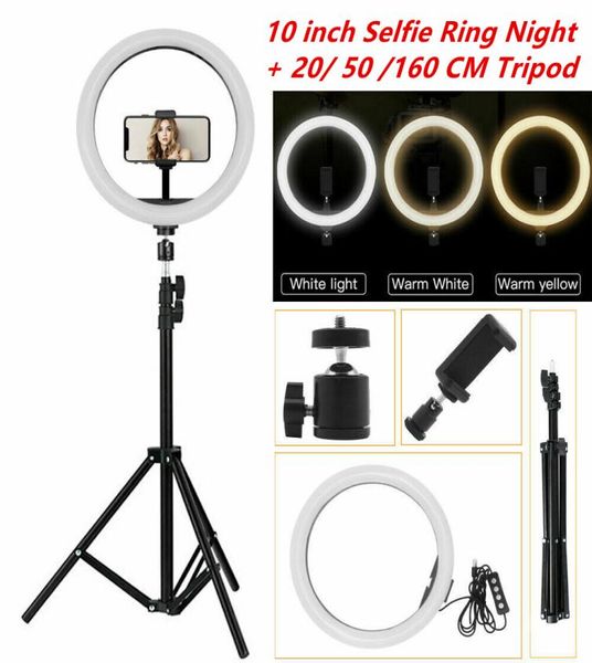 10Quot LED Ring Light Pography Selfie Ringbeleuchtung mit Stand für Smartphone YouTube Tiktok Makeup Video Studio Tripod Ring6549206