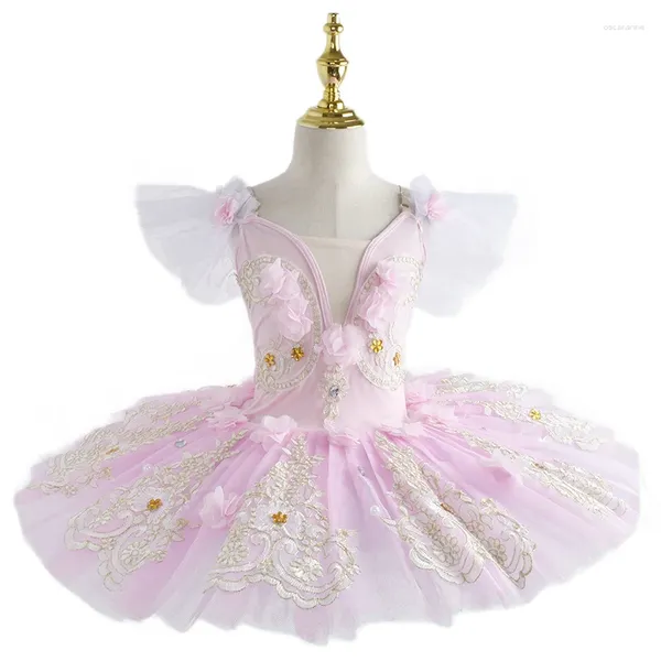 Сценическая одежда 2023, профессиональная балетная пачка, блюдо «Лебединое озеро», романтическая балерина, вечерние танцевальный костюм, платье с цветочным узором для девочек, женское платье