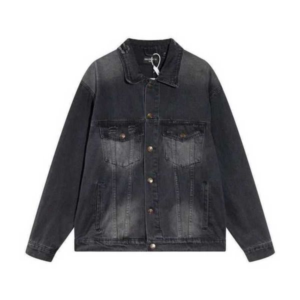 Giacca da uomo Balanchiigss Coat 2024 Autunno Nuovo stile Blcg Blcg Style con esagerato e in difficoltà Denim Womens SEMING INS H05W