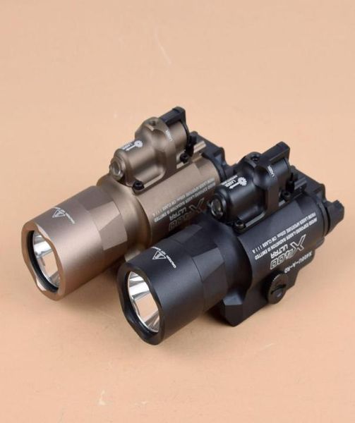 Тактический фонарь SF X400 Ultra Night Evolution Scout Light с красным лазерным фонариком Lanterna Fit 20 мм Пикатинни Уивер5049796