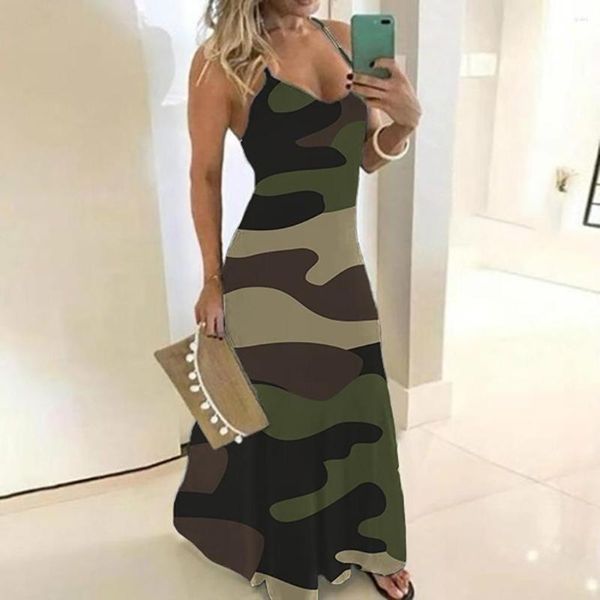 Casual jurken Slim-fit jurk met camouflageprint