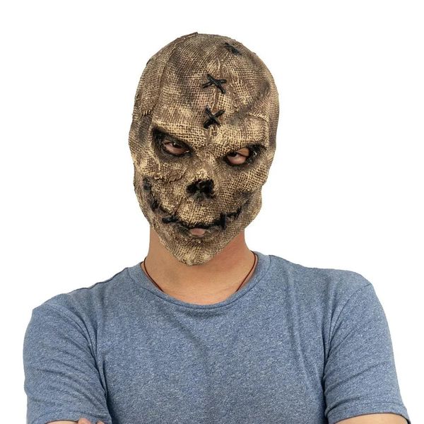 Maschere Maschere per feste Horror Killer Maschera teschio Maschere scheletro spaventoso Demone in lattice Horreur Oni Puntelli Casco adulto Festa di Halloween Cosplay Costu