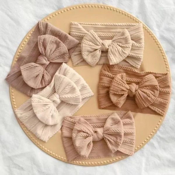 Accessori per capelli Cute Bowknot Born Baby Headband per ragazze Elastic Knit Childre