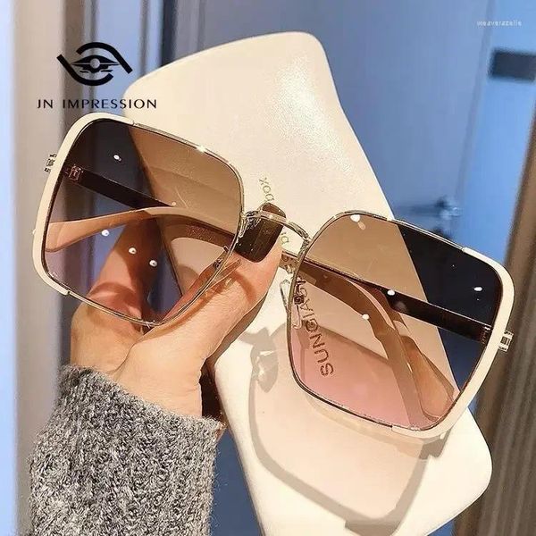 Sonnenbrille koreanischer Stil für Frauen High Sense Street Street Snap Travel Seaside UV Schutz Männer Gafas Metalicas