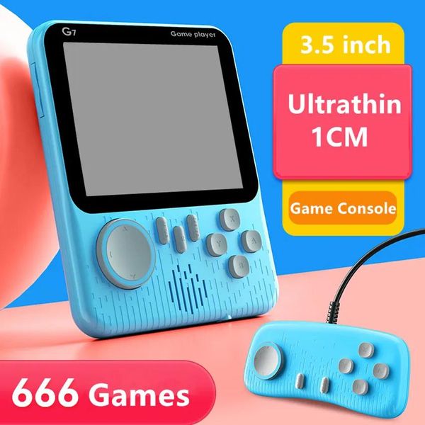 Giocatori G7 Gammi retrò portatili console da 3,5 pollici schermo 1 cm Ultrathin Support FC/SFC/NES AV Video Game Game Players Gamepad for Kids G